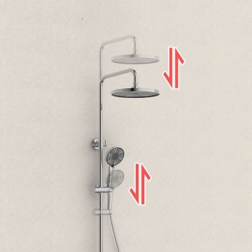Chroom opbouw regendouche mengkraan 8