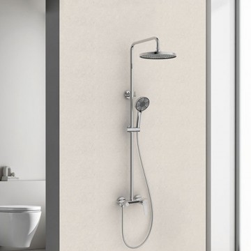 Chroom opbouw regendouche mengkraan 9