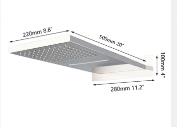 Chroom regendouchekop