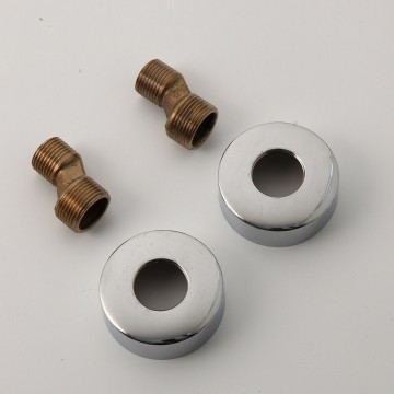 Chroom rozet met s koppeling