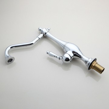 Chroom wastafel kraan hoog model