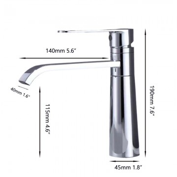 Chroom wastafelkraan afmeting 0