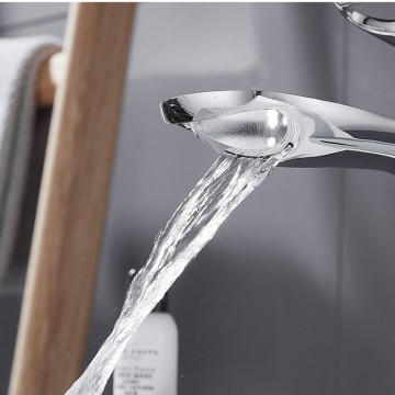 Chroom wastafelkraan keramische schijven 1