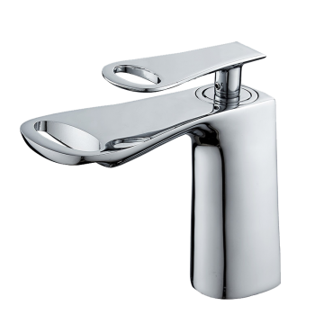 Chroom wastafelkraan keramische schijven 1