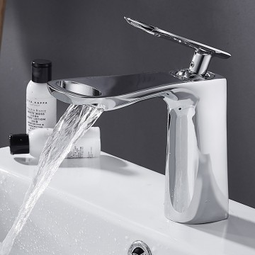 Chroom wastafelkraan keramische schijven 8