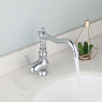 Chroom wastafelkraan landelijk mengkraan