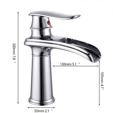 Chroom waterval wastafel mengkraan 3