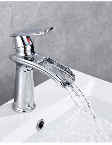 Chroom waterval wastafel mengkraan 4