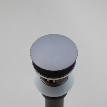 Click afvoer gun metal met overloop