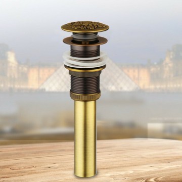 Click afvoer met bloemmotief