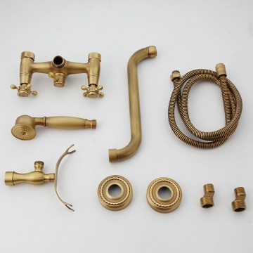 Complete set badkraan brons