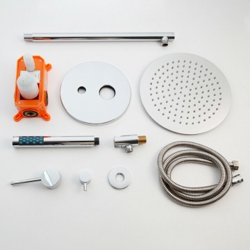 Complete set inbouw chroom regendouche