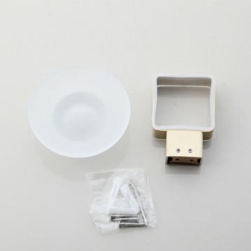 Complete set mat gouden zeep houder