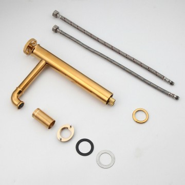 Complete set retro wastafelkraan goud