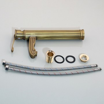 Complete set wastafelkraan in het brons 0