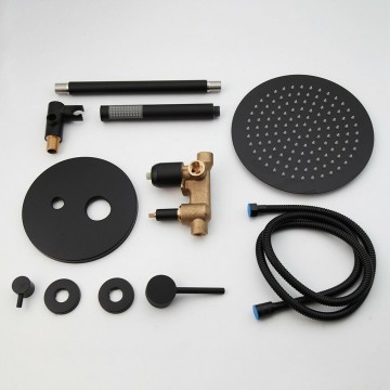 Complete set zwarte regendouche