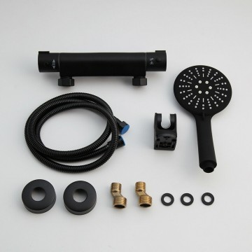 Complete set zwarte thermostatische douche kraan
