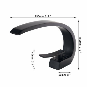 Detail overzicht zwarte mengkraan