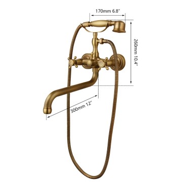 Details badkraan brons