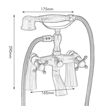 Details bronskleurige badrand badkraan