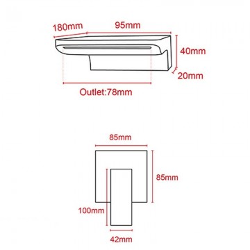 Details chroom kraan muur