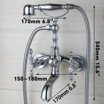 Details chroom landelijke badkraan