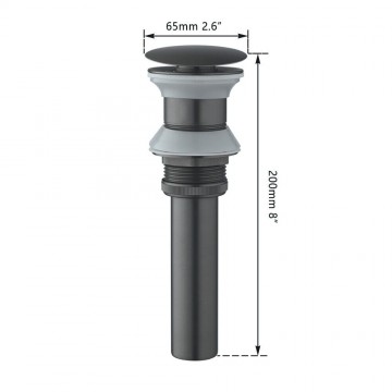 Details click afvoer gun metal zonder overloop