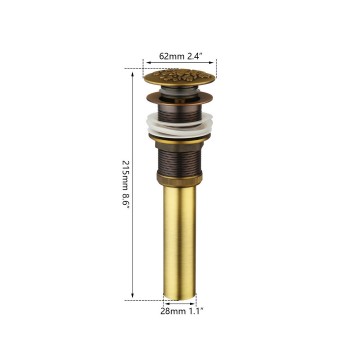 Details click afvoer met bloemmotief