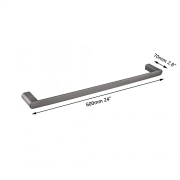 Details handdoekrek gun metal