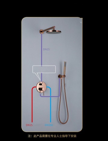 Details installatie douche set