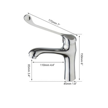 Details kraan chroom elleboog