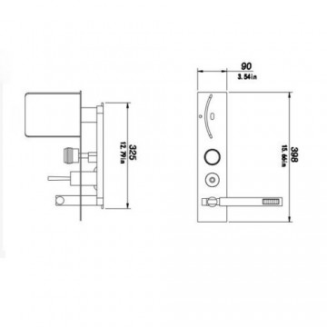 Details luxe zwarte watervalkraan