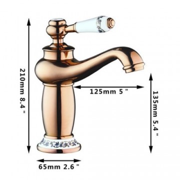 Details rose gouden kraan