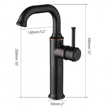 Details wastafelkraan olie brons