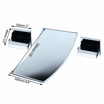 Details watervalkraan chroom