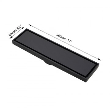 Details zwarte douchegoot