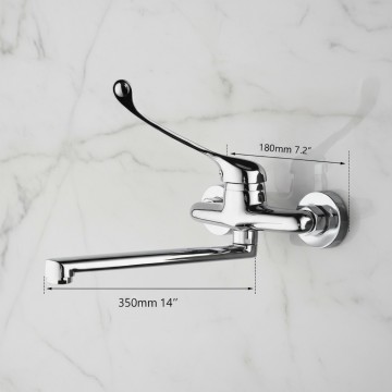 Detailschroomelleboogkraan