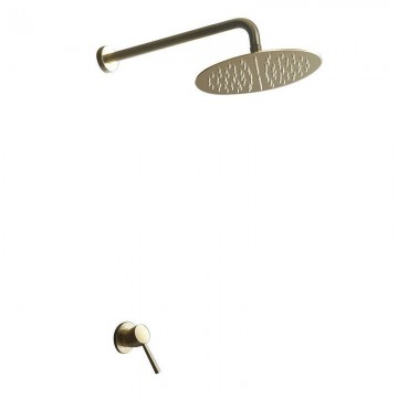 Douche set geborsteld goud
