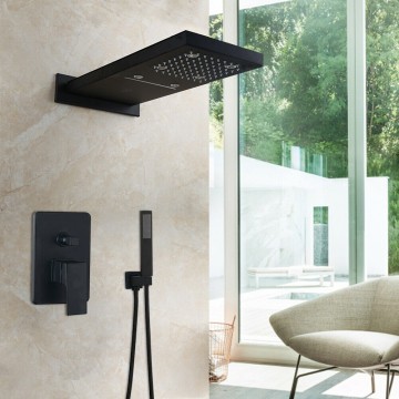 Douche set groot zwart