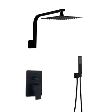 Douche zwart afgewerkt met handdouche