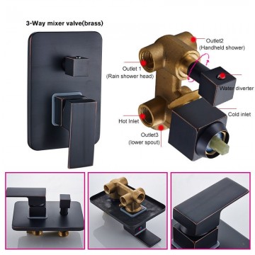 Douchepaneel olie brons