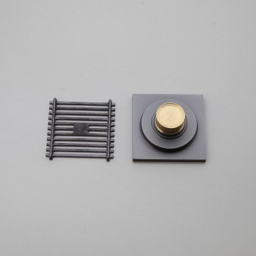 Doucheput met rooster gun metal