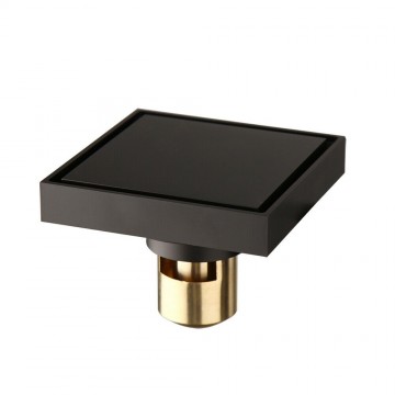 Doucheput zwart met sifon