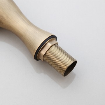 Draadbuis bronskleurige mengkraan nostalgisch model