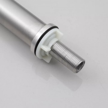 Draadbuis geborsteld nikkel zelfsluitende kraan