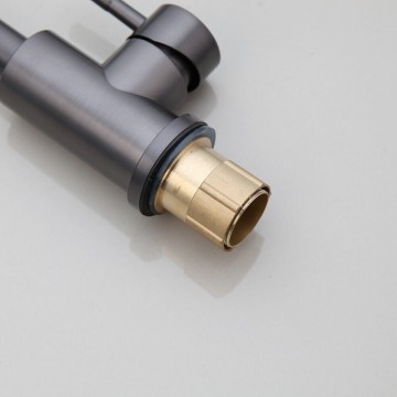 Draadbuis gun metal wastafelkraan 0