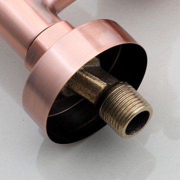 Draadbuis koperkleurige wastafelkraan