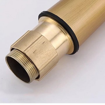 Draadbuis nostalgische bronskleurige wastafelkraan