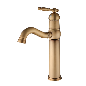 Draaibare elegante bronskleurige wastafelkraan