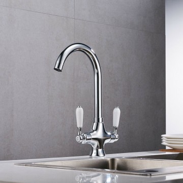 Draaibare hals keuken kraan chroom